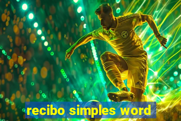 recibo simples word